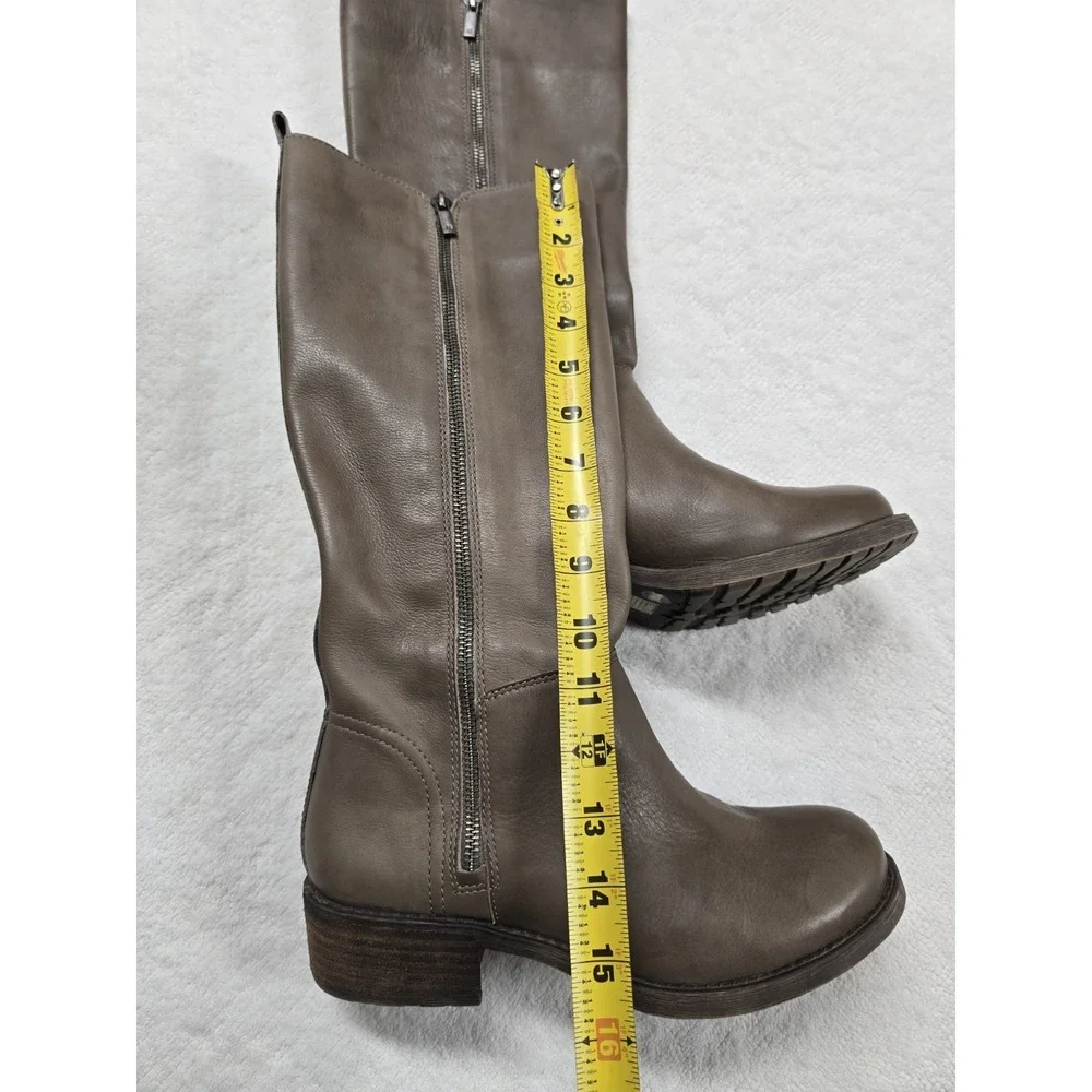 Lucky Brand Desdie Women's Knee High Boots Leather Gray Size 9.5M